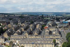 Rows of old terraced housing in England