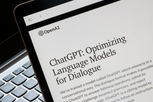 chatgpt platform on a laptop screen
