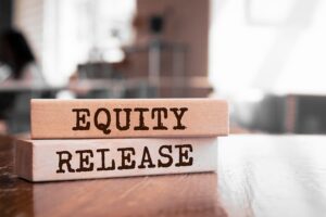 Image of two wooden blocks saying "equity release"