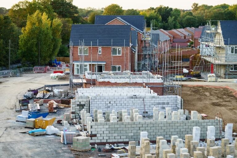 A housing estate under construction