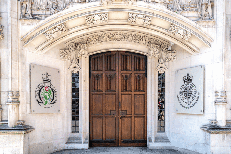 The entrance to the Supreme Court