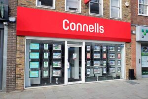 The front window of a Connells estate agent