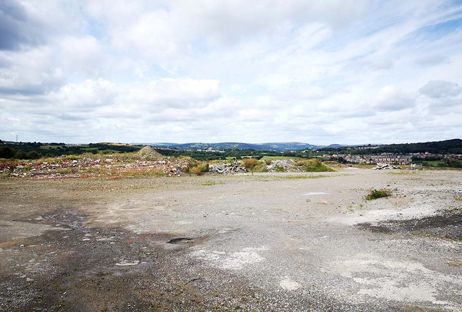 A large area of development land prepared for construction