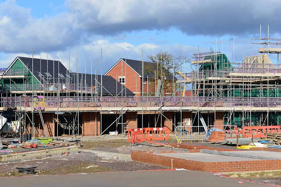 An affordable housing estate under construction