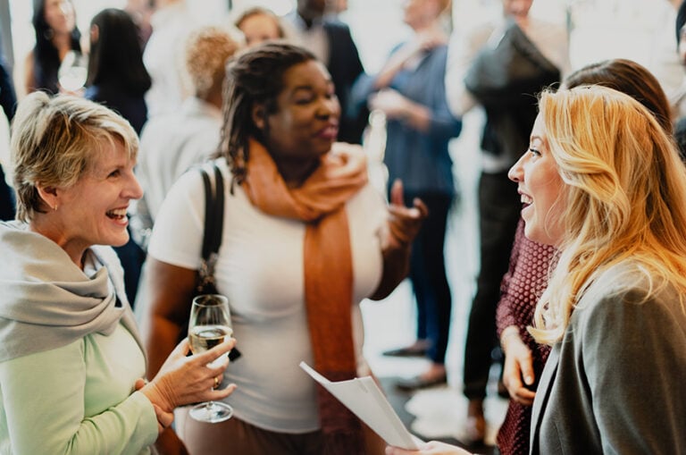 A group of women at a networking event