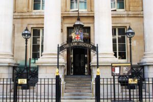 The entrance to the Law Society building