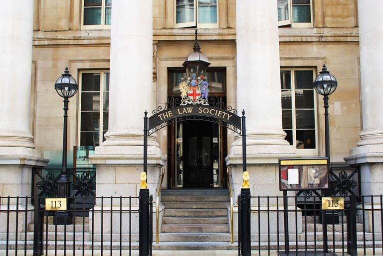 The entrance to the Law Society building