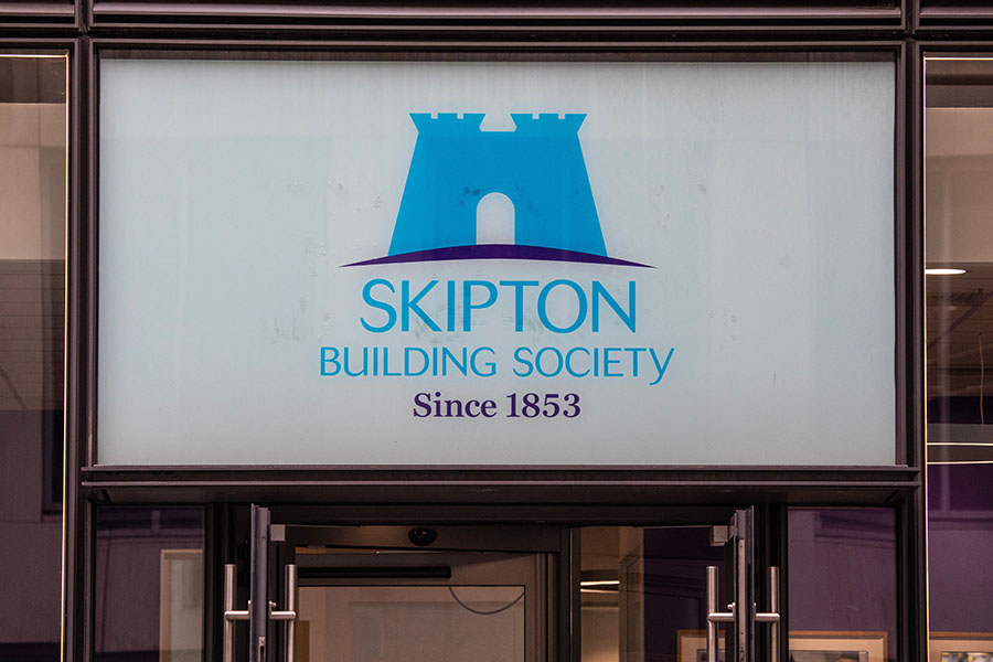 A Skipton Building Society sign