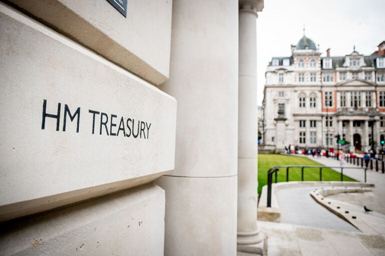 The exterior of HM Treasury