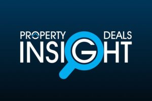 The Property Deals Insight logo, which features a turquoise magnifying glass circling the letter G
