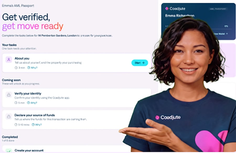 An AI-generated 'woman' over-imposed on an online form