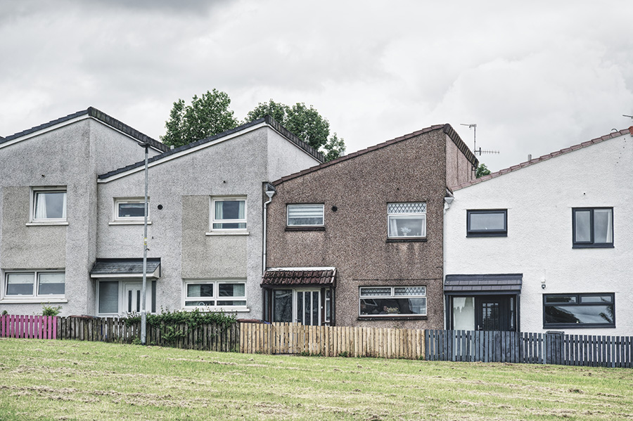 A row of council houses