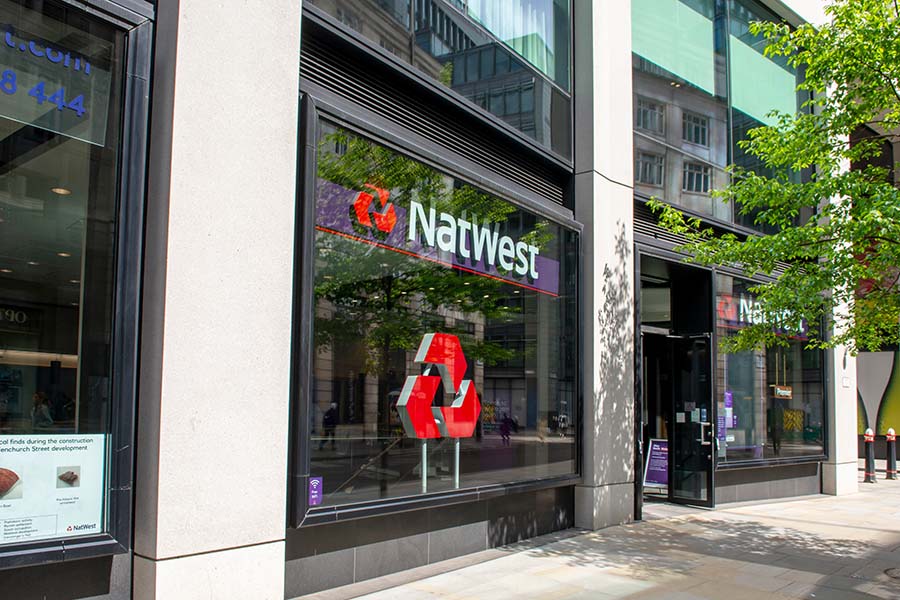 The exterior of a natwest branch in London