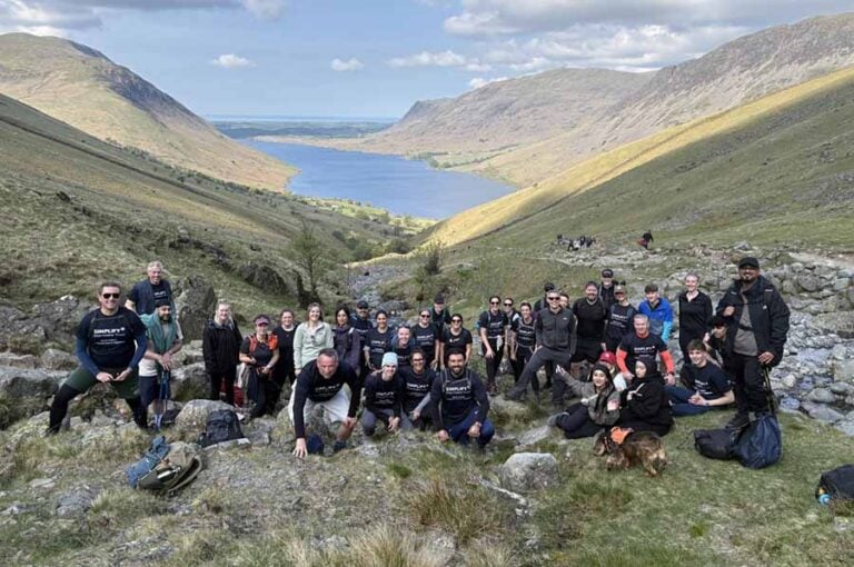 The Simplify team at the top of Scafell PIke