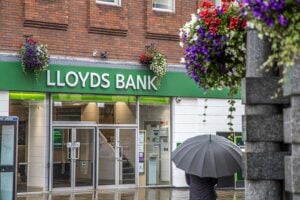An exterior of a Lloyds branch