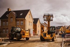 A new housing development under construction