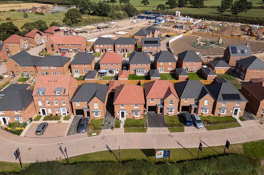 A newbuild community under construction in Crewe