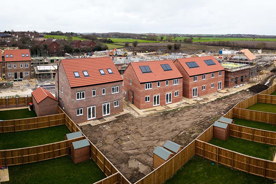 A new-build housing development