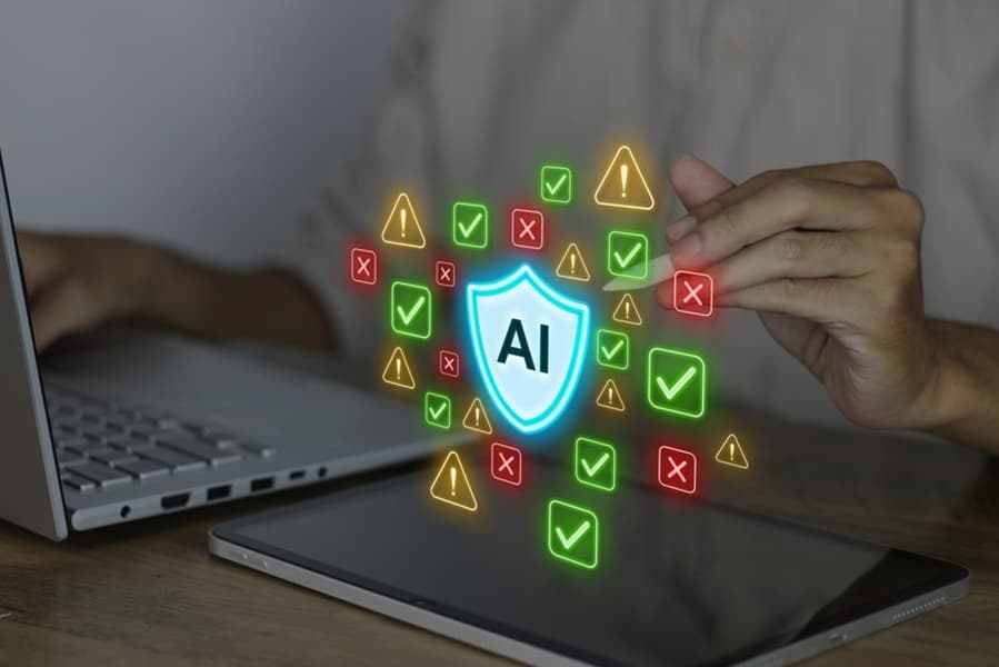 AI risk management and ethics safety concept
