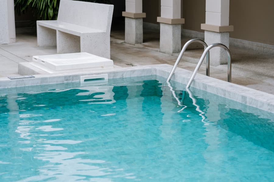 Private Swimming pool , Swimming pool with stair and water