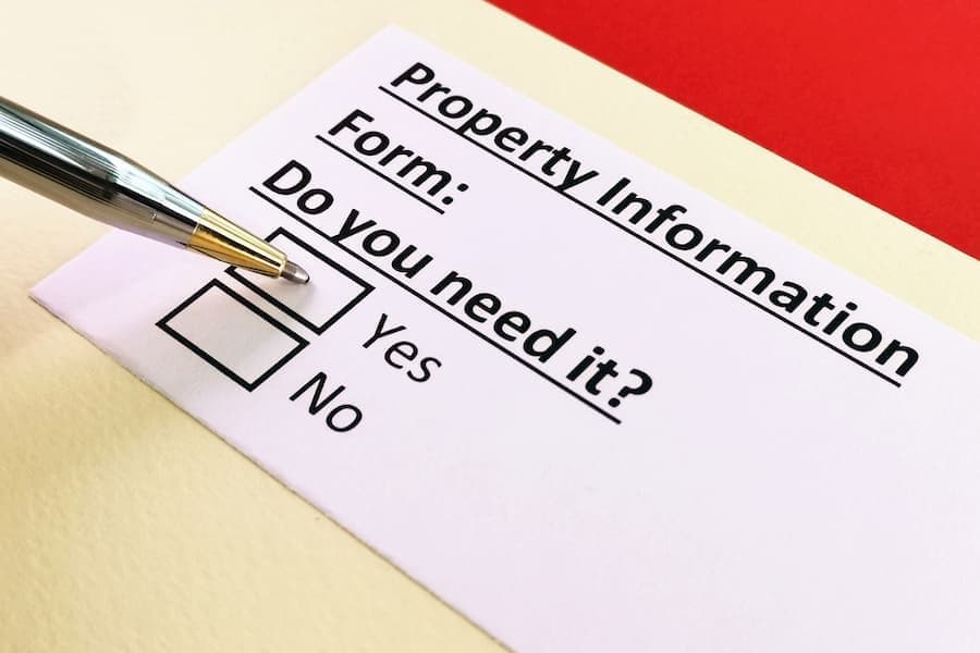 Property information form